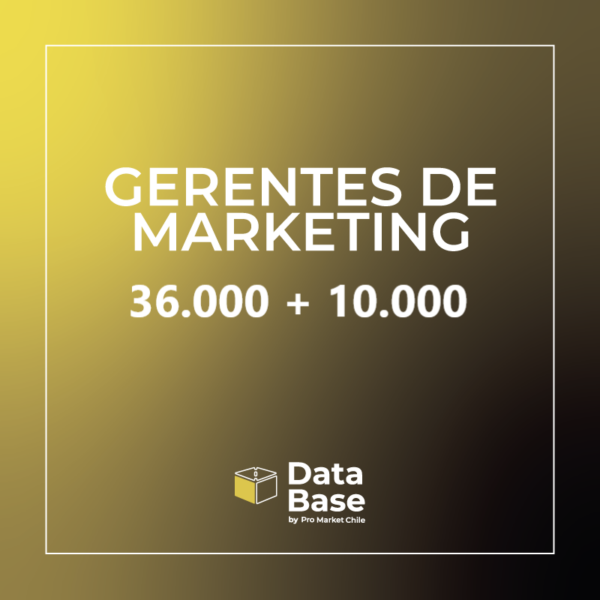 Base de datos gerentes mkt, comercial, finanzas, 36000